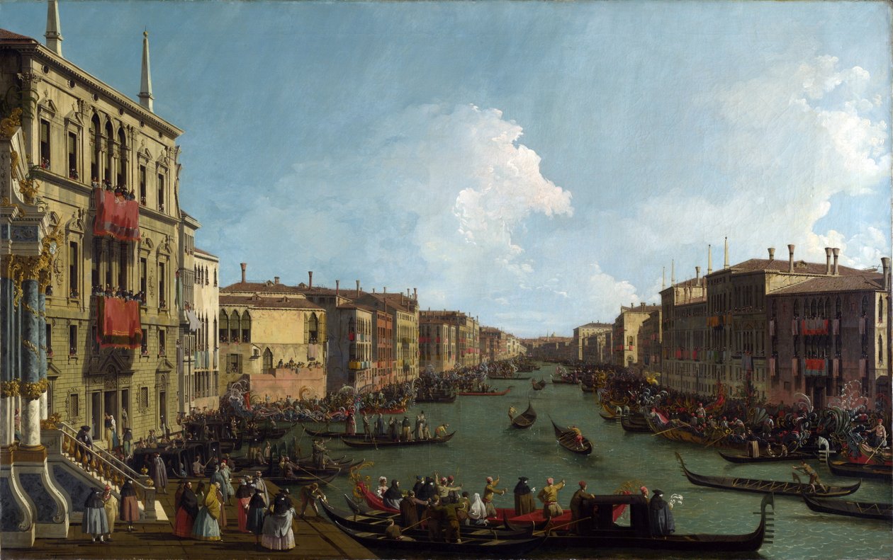 En regatta på Canal Grande, ca. 1735 av Giovanni Antonio Canal