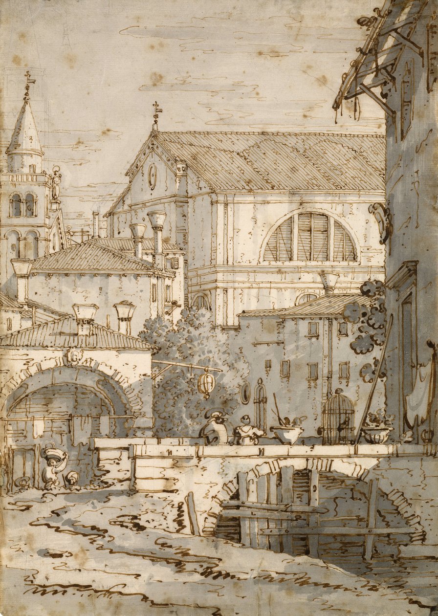 Arkitektonisk Capriccio av Giovanni Antonio Canal