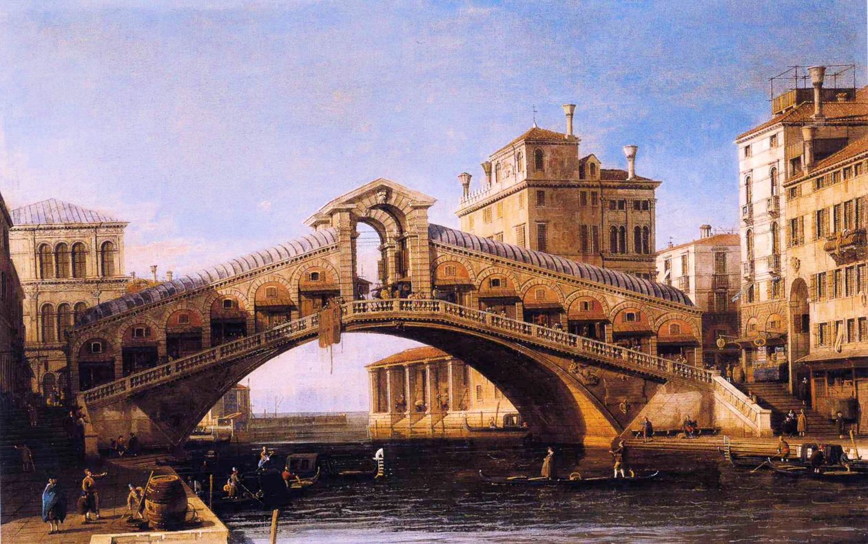 Capriccio av Rialtobroen med lagunen utenfor.JPG av Giovanni Antonio Canal