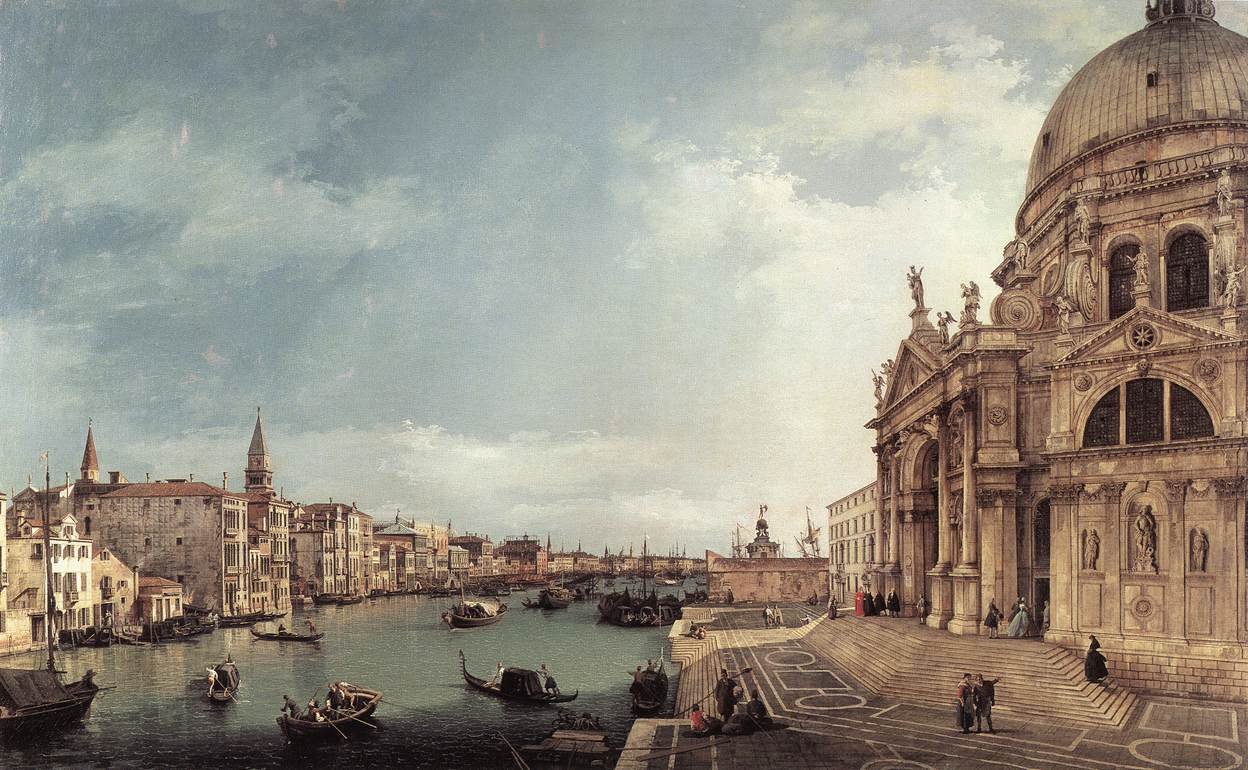 Inngang til Canal Grande; Ser østover av Giovanni Antonio Canal