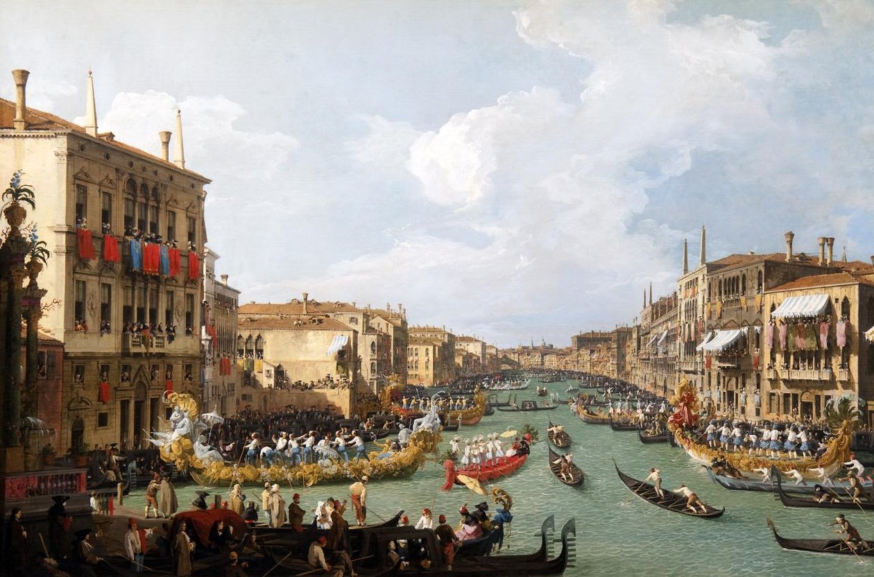 Regattaen på Canal Grande av Giovanni Antonio Canal