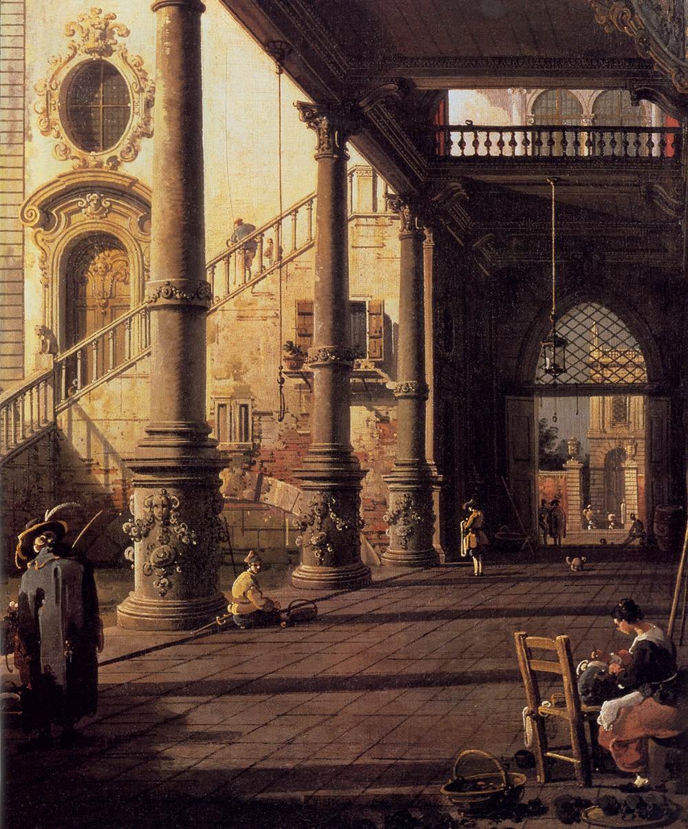 Perspektivvisning med Portico av Giovanni Antonio Canal