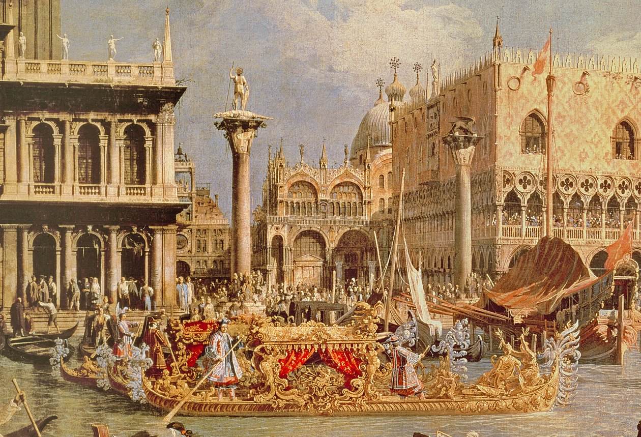 Retur av Bucintoro på Kristi himmelfartsdag (detalj av 61315) av Giovanni Antonio Canal