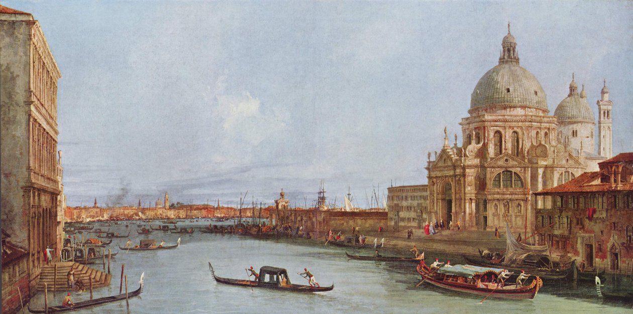 Santa Maria della Salute in Venedig vom Grand Canal aus av Giovanni Antonio Canal