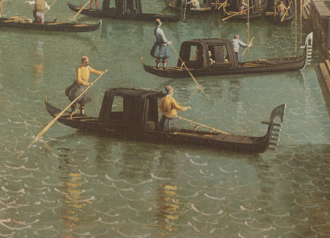 Inngangen til Canal Grande og kirken Santa Maria della Salute, Venezia (detalj av 156534) av Giovanni Antonio Canal