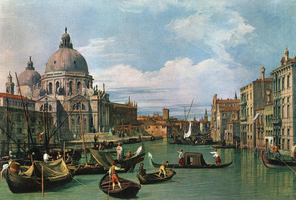 Canal Grande og Salut -kirken av Giovanni Antonio Canal