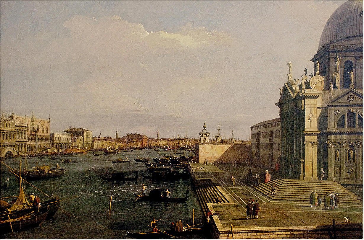 Canal Grande ved Salute Church av Giovanni Antonio Canal