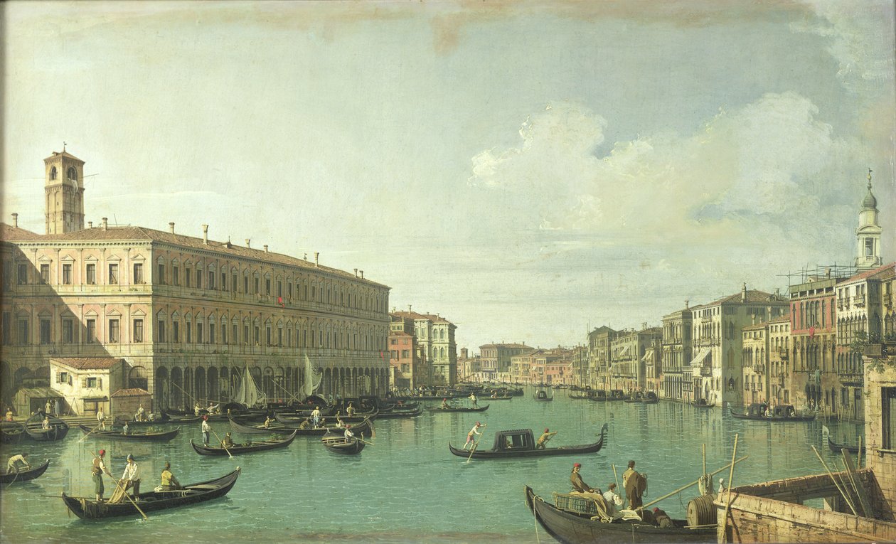 Canal Grande fra Rialtobroen av Giovanni Antonio Canal