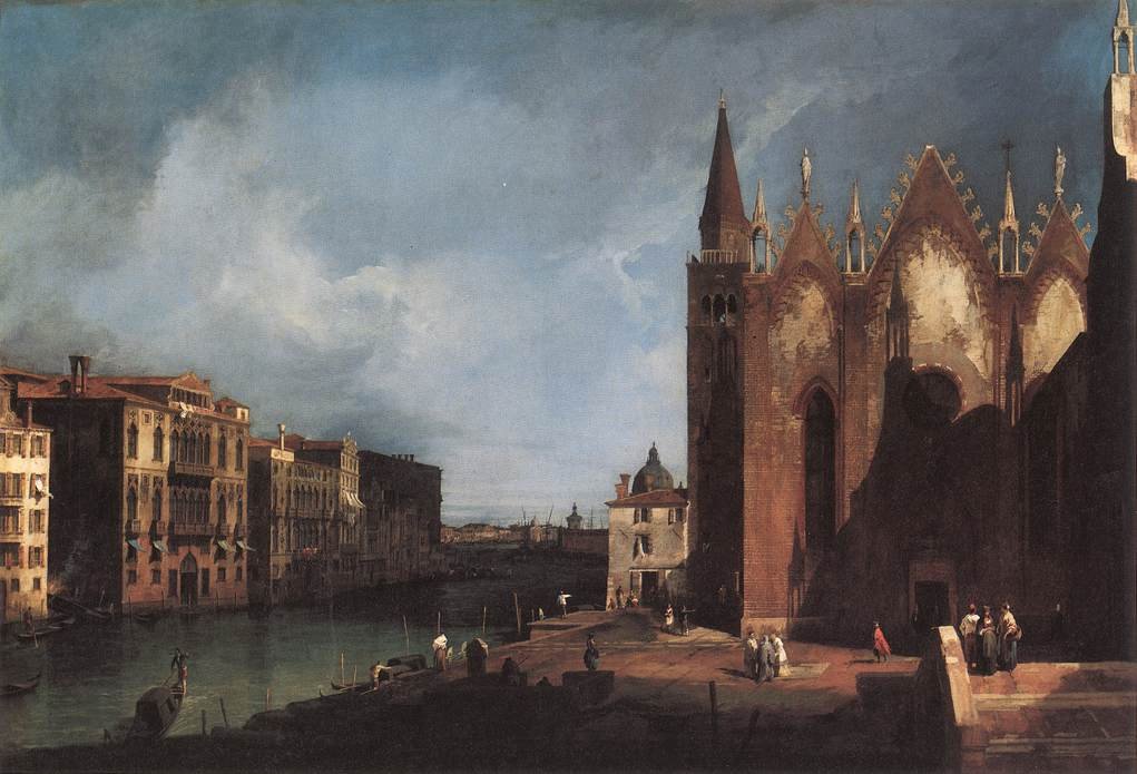 Canal Grande i nærheten av Santa Maria della Carità av Giovanni Antonio Canal