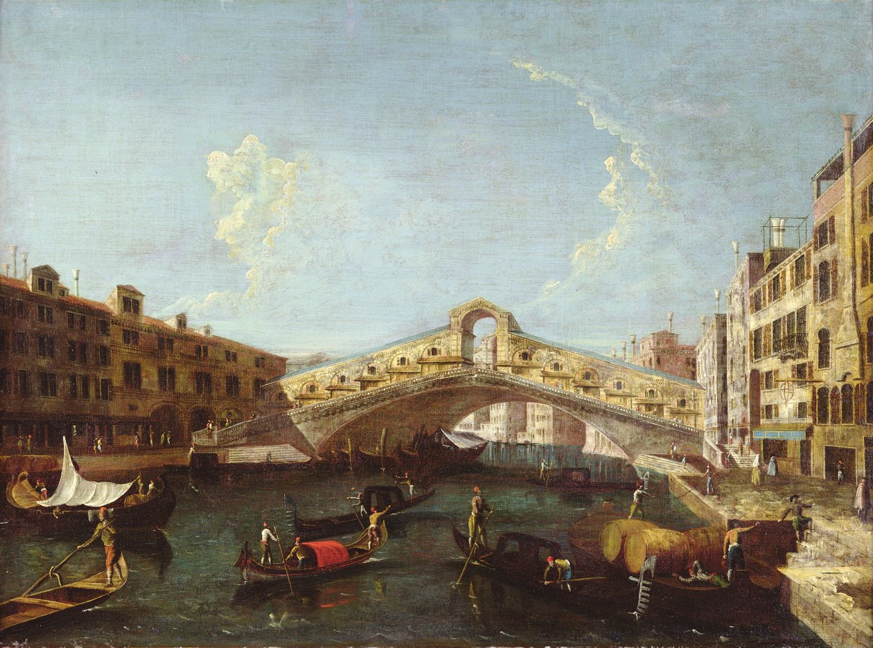 Rialto i Venezia av Giovanni Antonio Canal