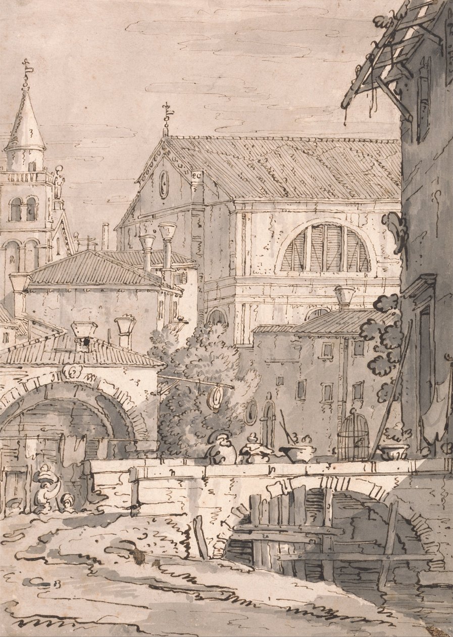 Venetiansk fantasi av Giovanni Antonio Canal