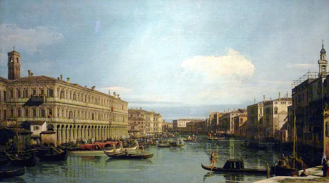Utsikt over Canal Grande av Giovanni Antonio Canal
