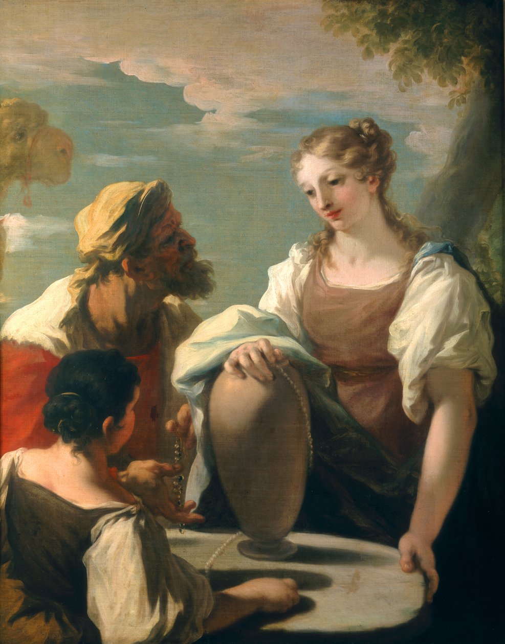 Rebecca ved brønnen av Giovanni Antonio Pellegrini