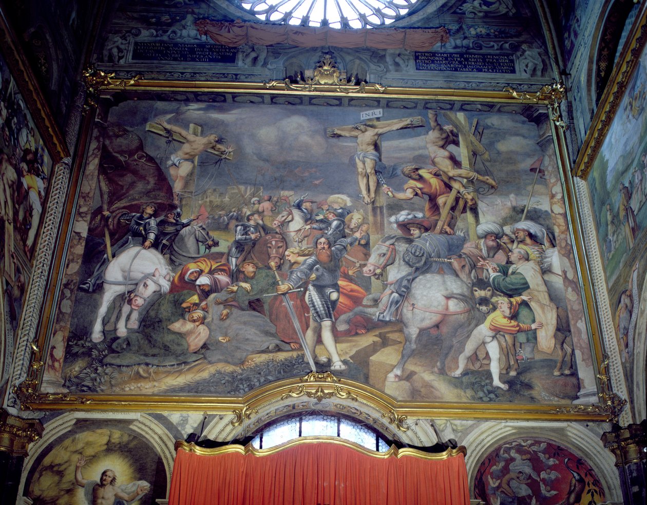 Korsfestelse, 1521 av Giovanni Antonio Pordenone
