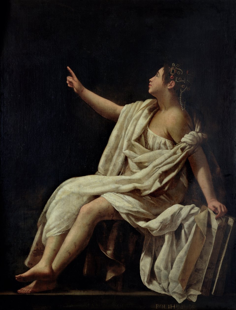Polyhymnia, musen for lyrisk poesi, 1620 av Giovanni Baglione