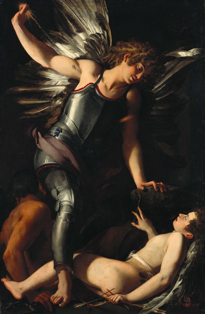 The Divine Eros beseirer den jordiske Eros av Giovanni Baglione