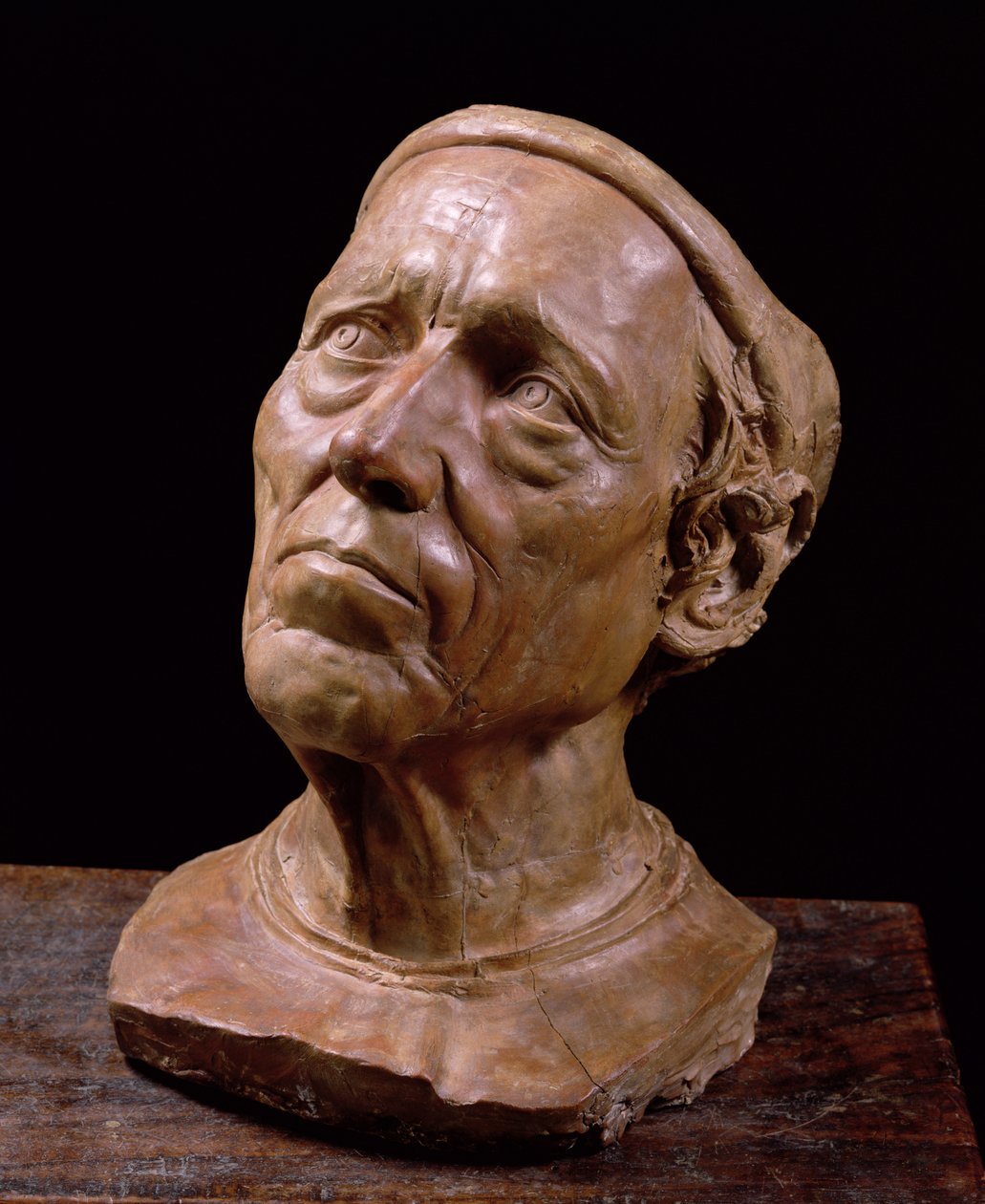 Portrettbyste av Girolamo Benivieni (voks) av Giovanni Bastianini