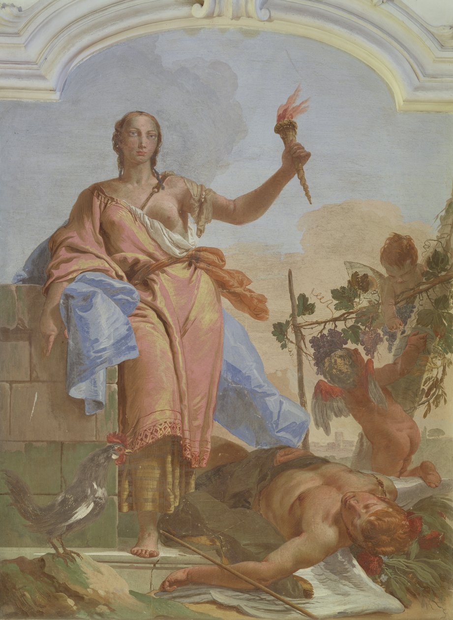 Industri triumferer over latskap av Giovanni Battista Tiepolo