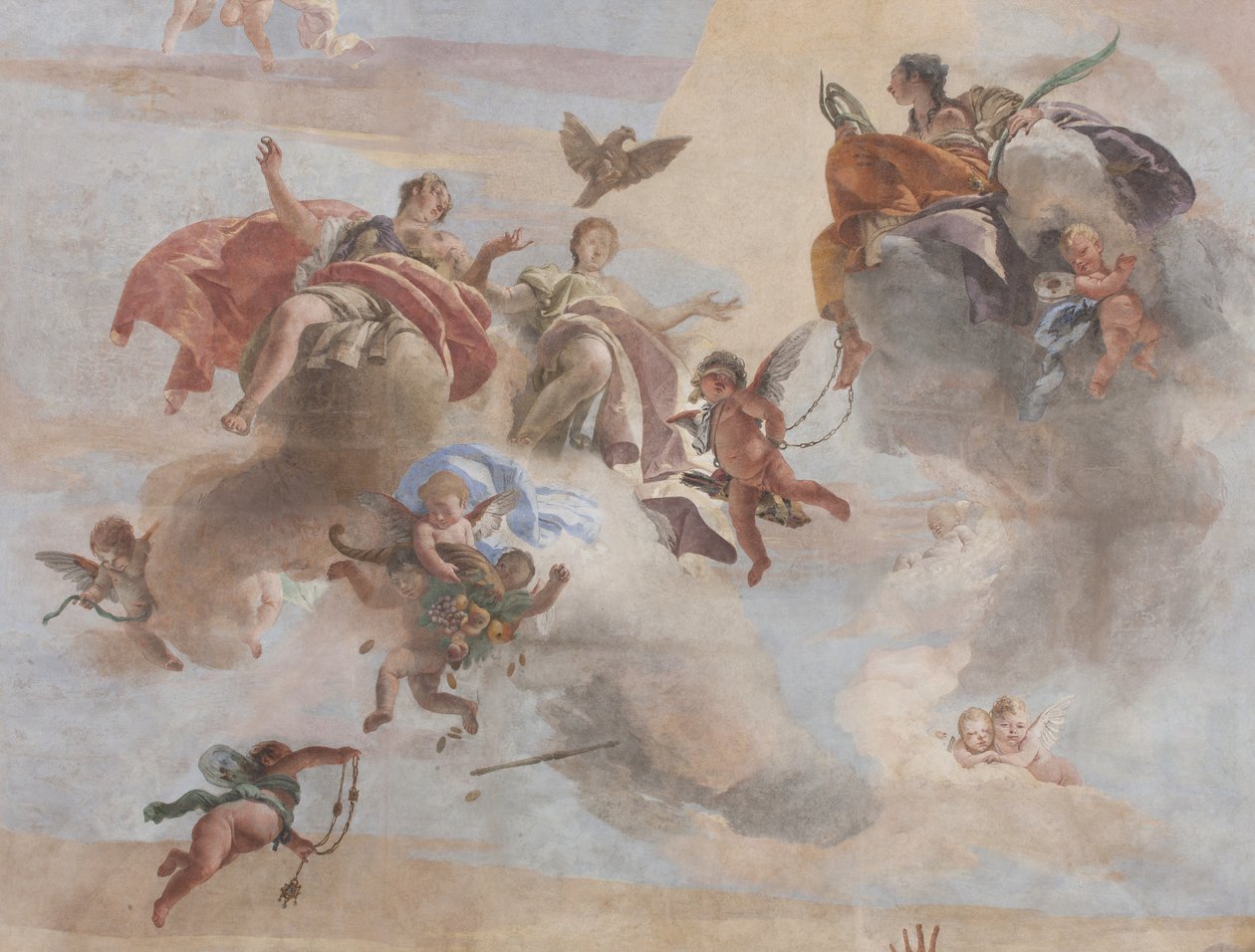 The Fall of the Demons, Stories of Scipio, detalj, 1731 (detalj av 3498337) av Giovanni Battista Tiepolo