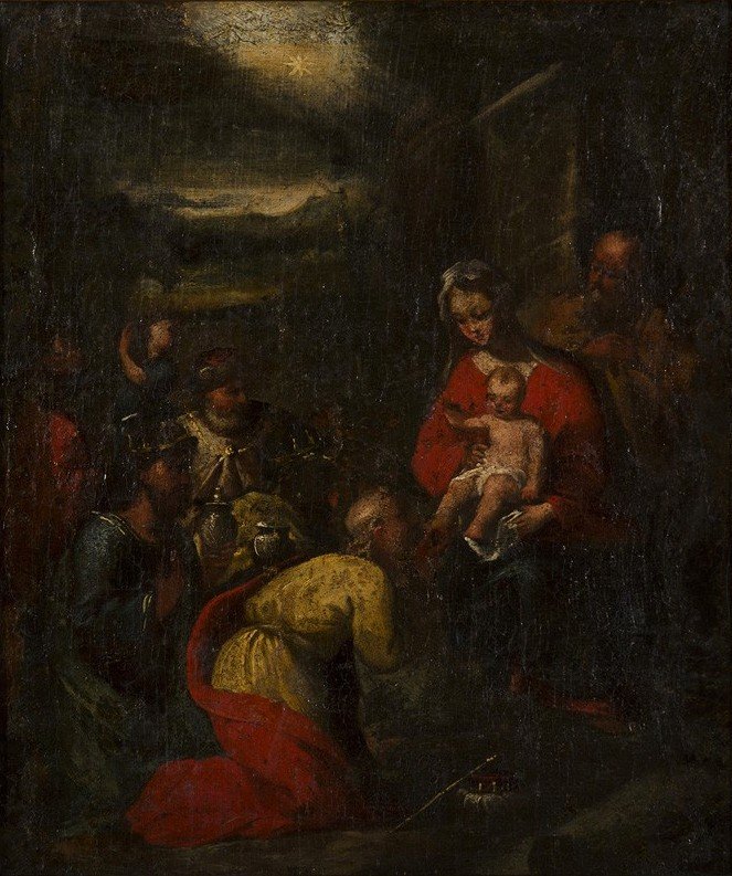 Tilbedelse av magi av Giovanni Battista Carlone