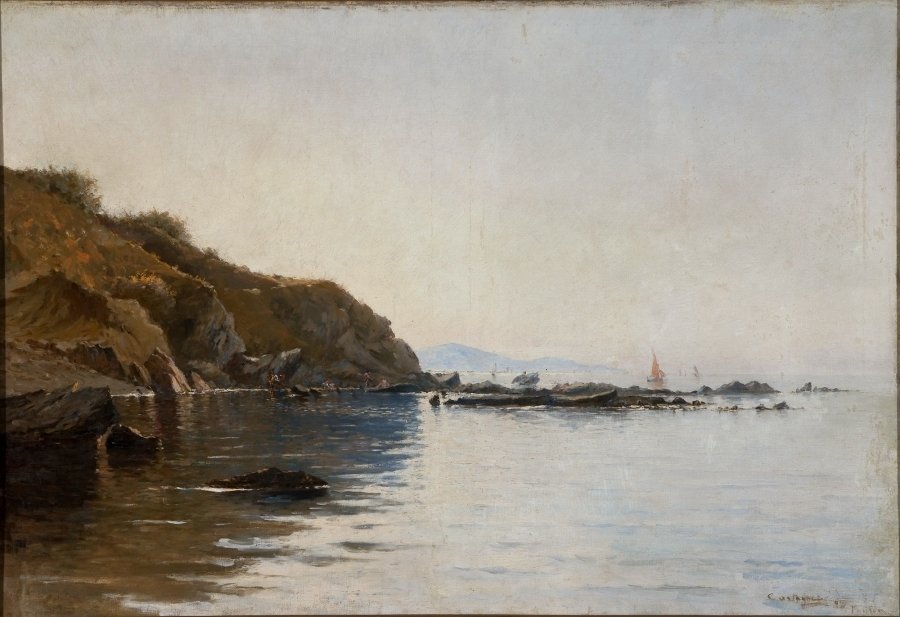 Utsikt over Mourillon, Toulon, Frankrike av Giovanni Battista Castagneto