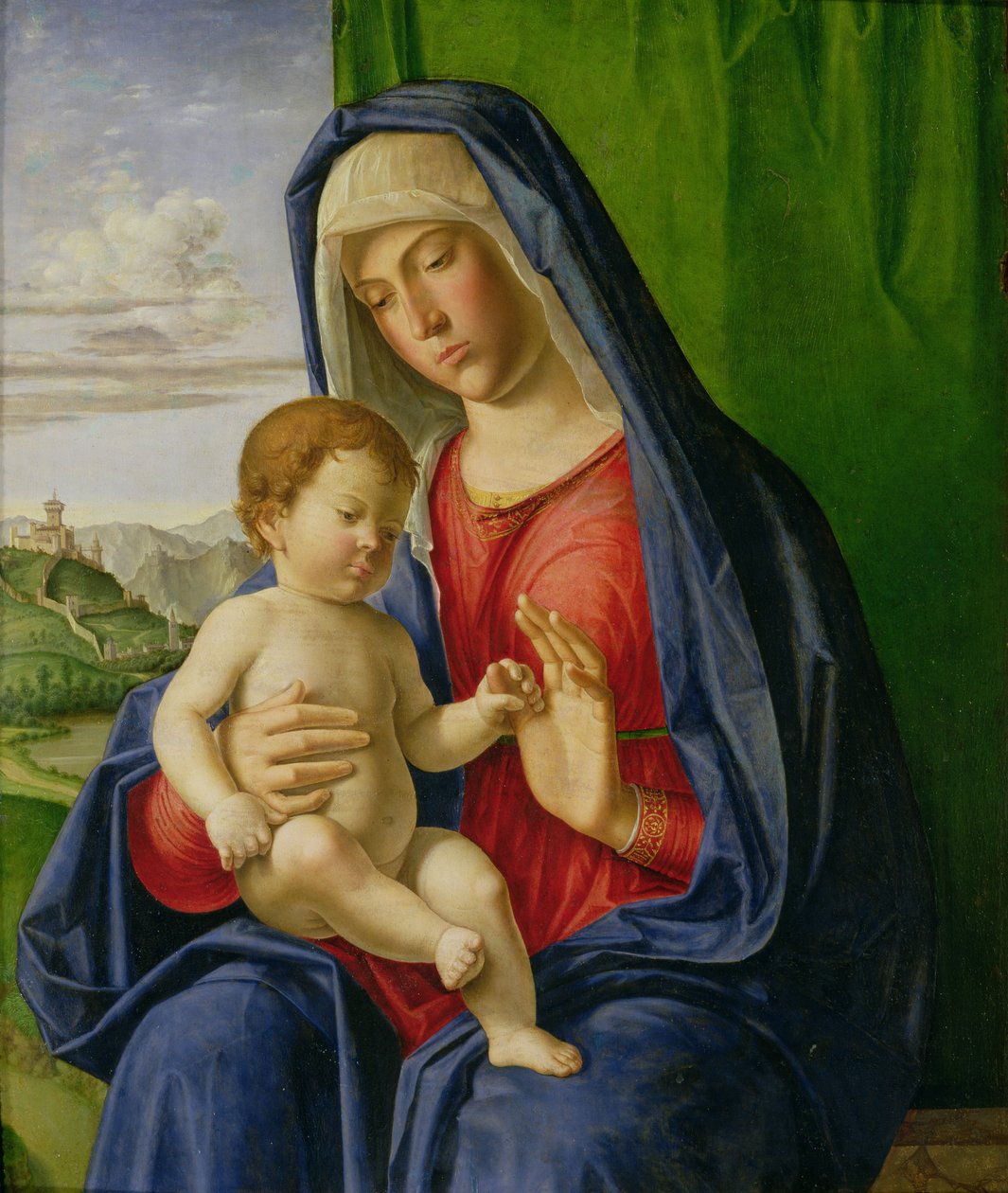 Madonna og barn, 1490-tallet av Giovanni Battista Cima da Conegliano
