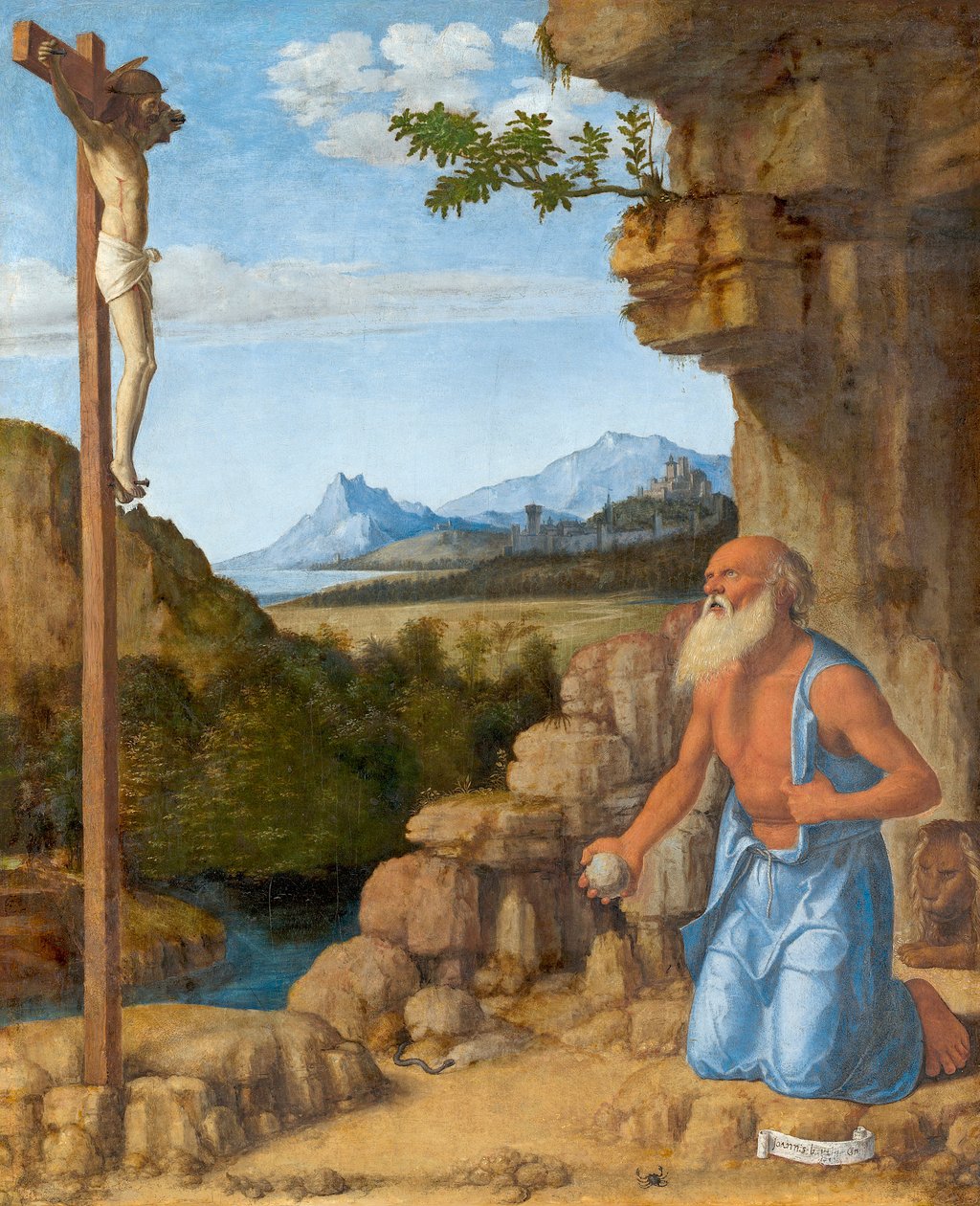 Saint Hieronymus i villmarken, ca. 1500-05 av Giovanni Battista Cima da Conegliano