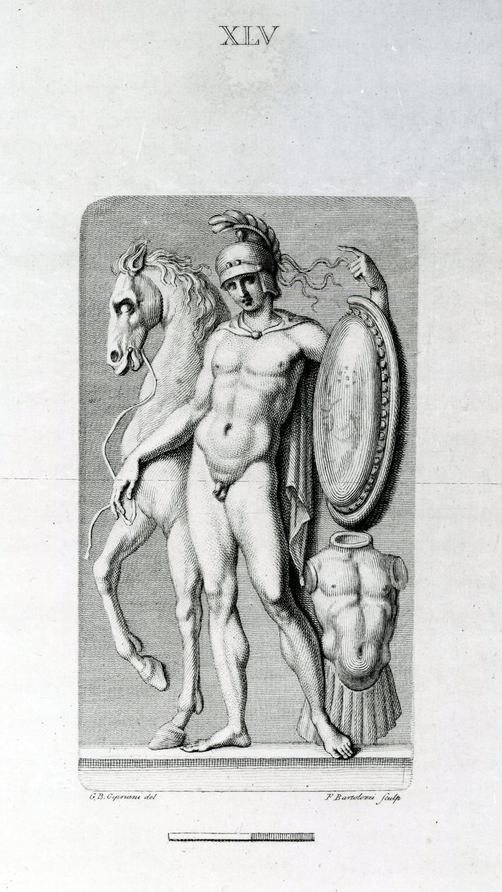 Naken mann, 1700-tallet av Giovanni Battista Cipriani