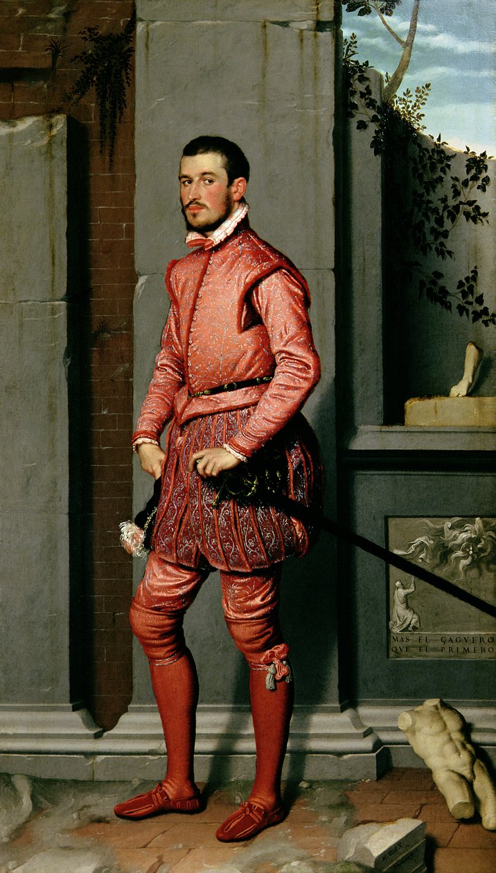 Portrett av Gian Gerolamo Grumelli, italiensk statsmann og adel, 1560 av Giovanni Battista Moroni