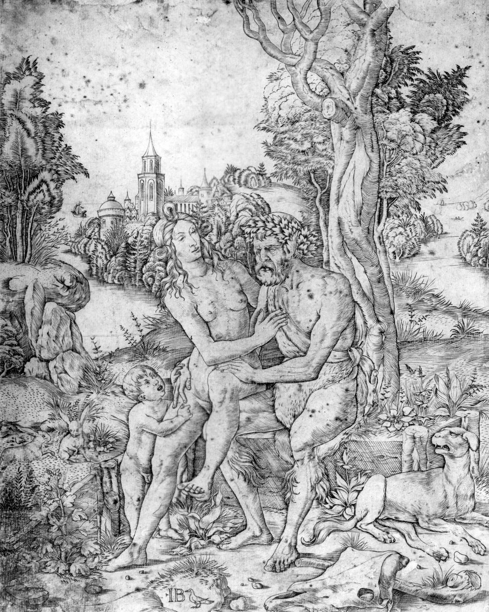 En familie av fauner, ca. 1510 av Giovanni Battista Palumba