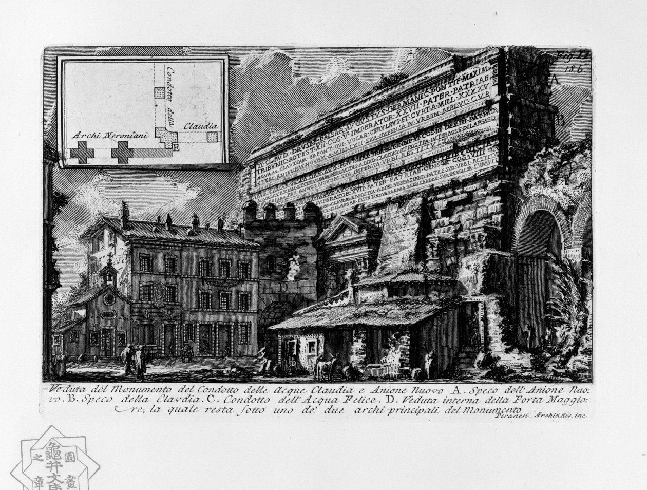 Aqua Claudia av Giovanni Battista Piranesi