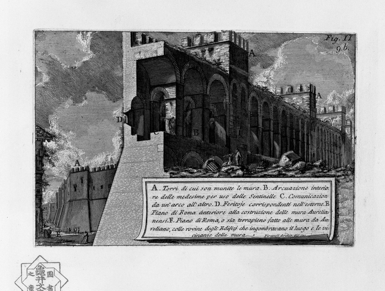 Aurelian Walls av Giovanni Battista Piranesi