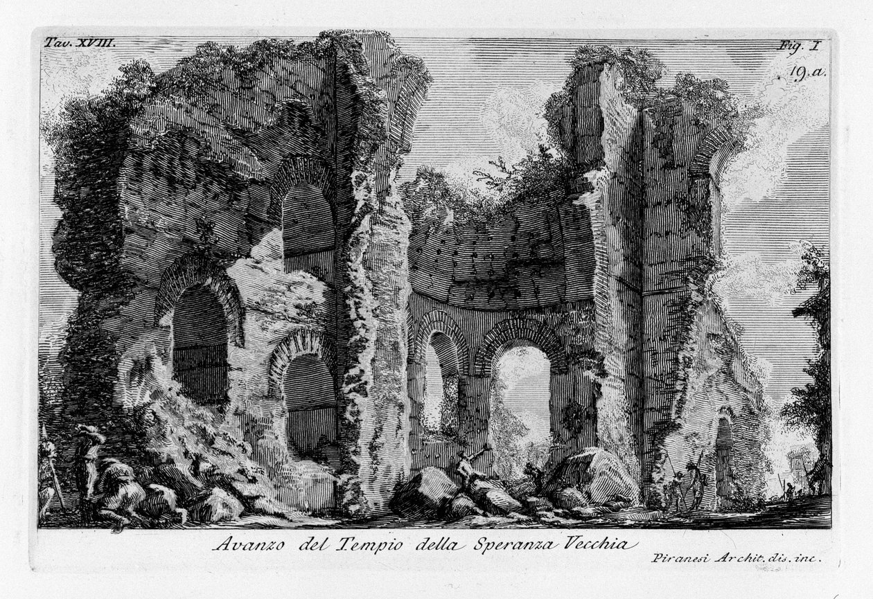 Rester av Temple of Old Hope av Giovanni Battista Piranesi