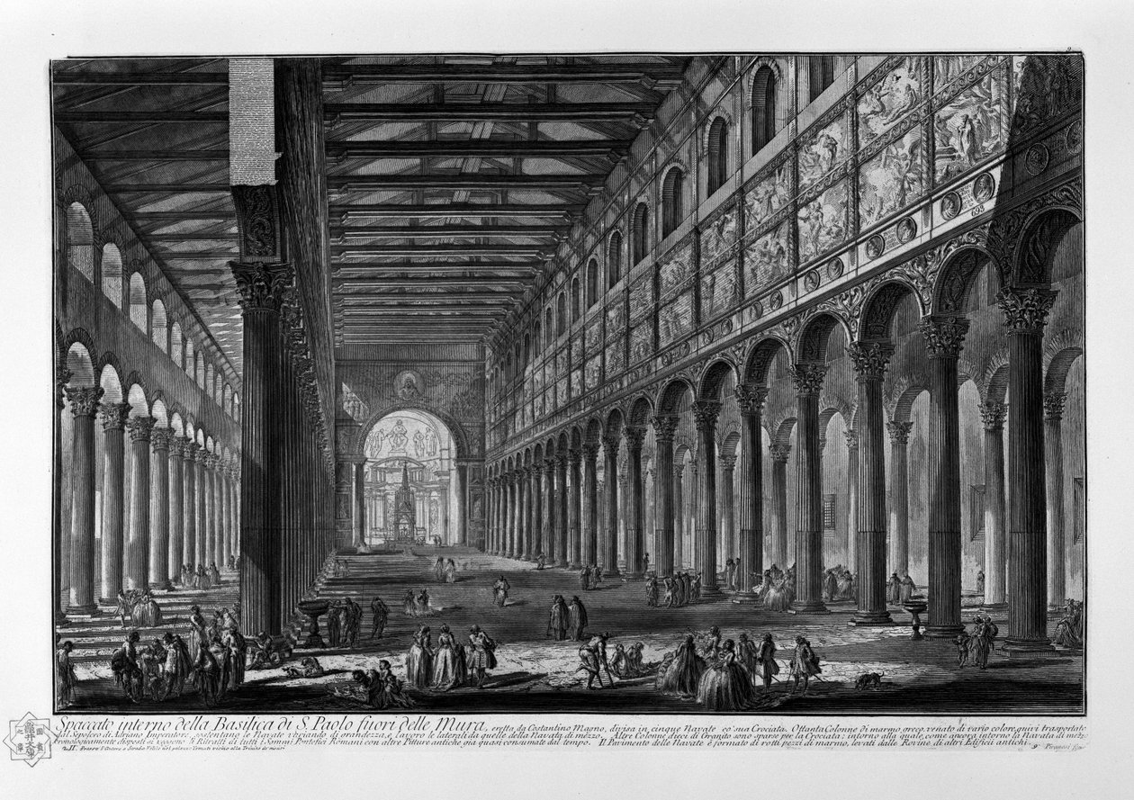 Basilica of Saint Paul utenfor murene av Giovanni Battista Piranesi