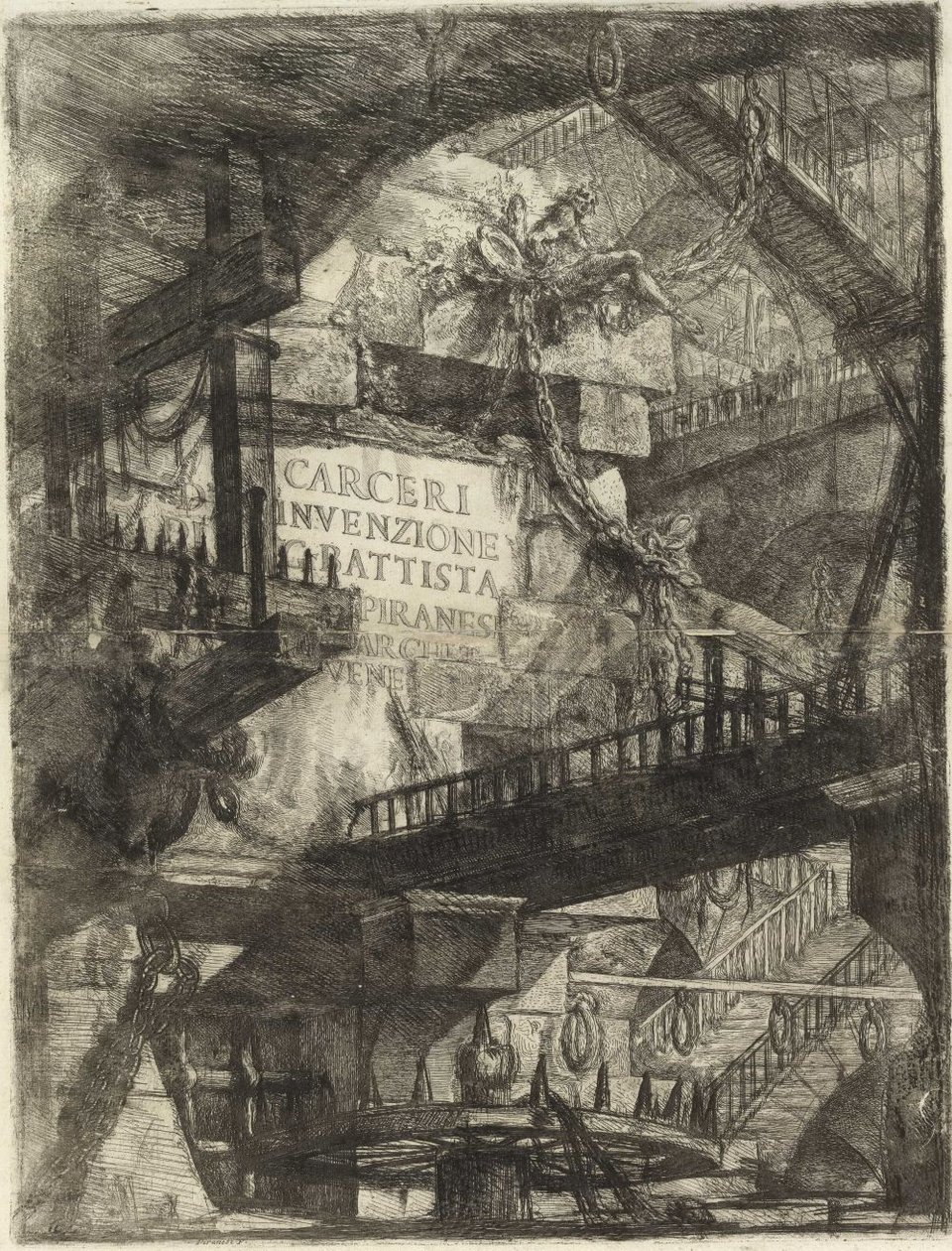 Oppfinnelsesfengsler [frontispiece] av Giovanni Battista Piranesi