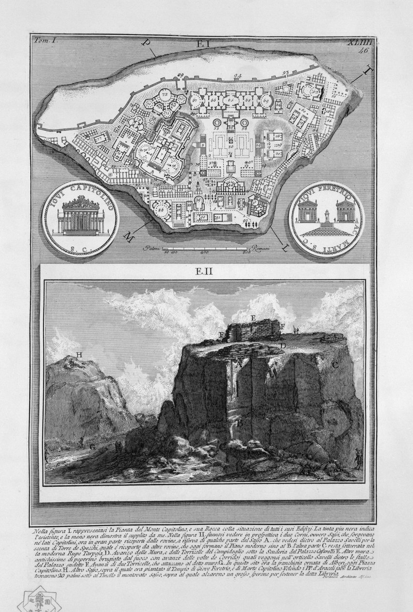 Kart over Campidoglio av Giovanni Battista Piranesi