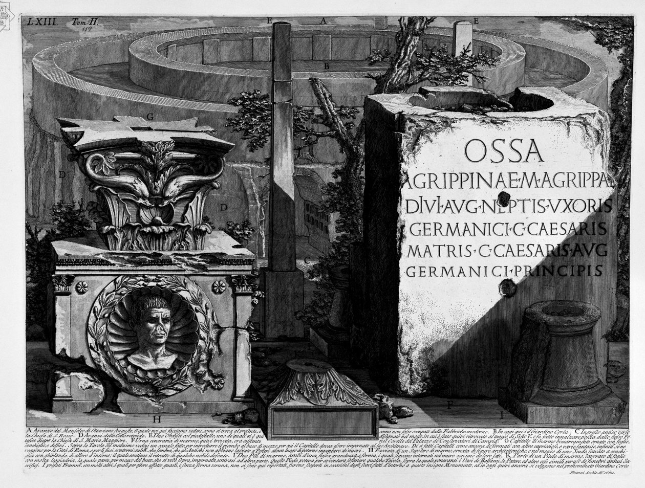 Mausoleum av Augustus av Giovanni Battista Piranesi