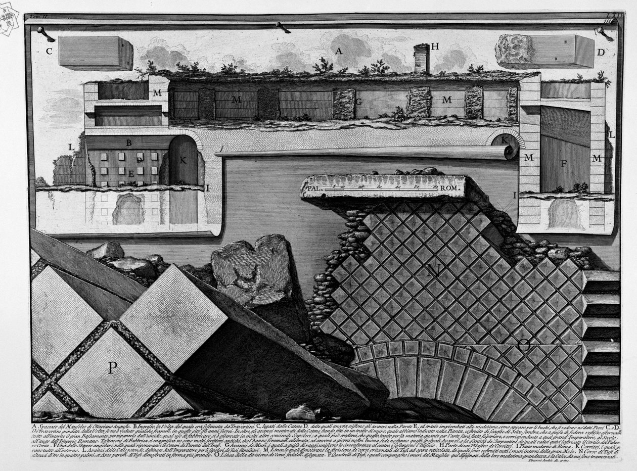 Mausoleum av Augustus av Giovanni Battista Piranesi