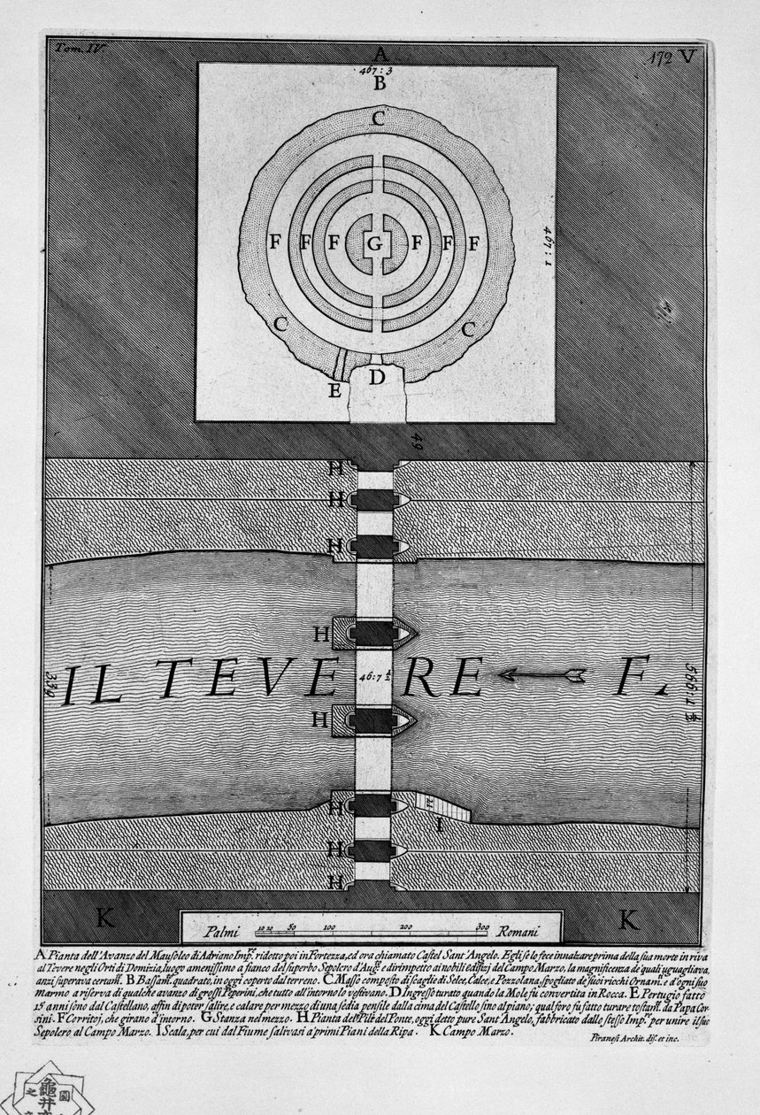 Mausoleum av Hadrian av Giovanni Battista Piranesi