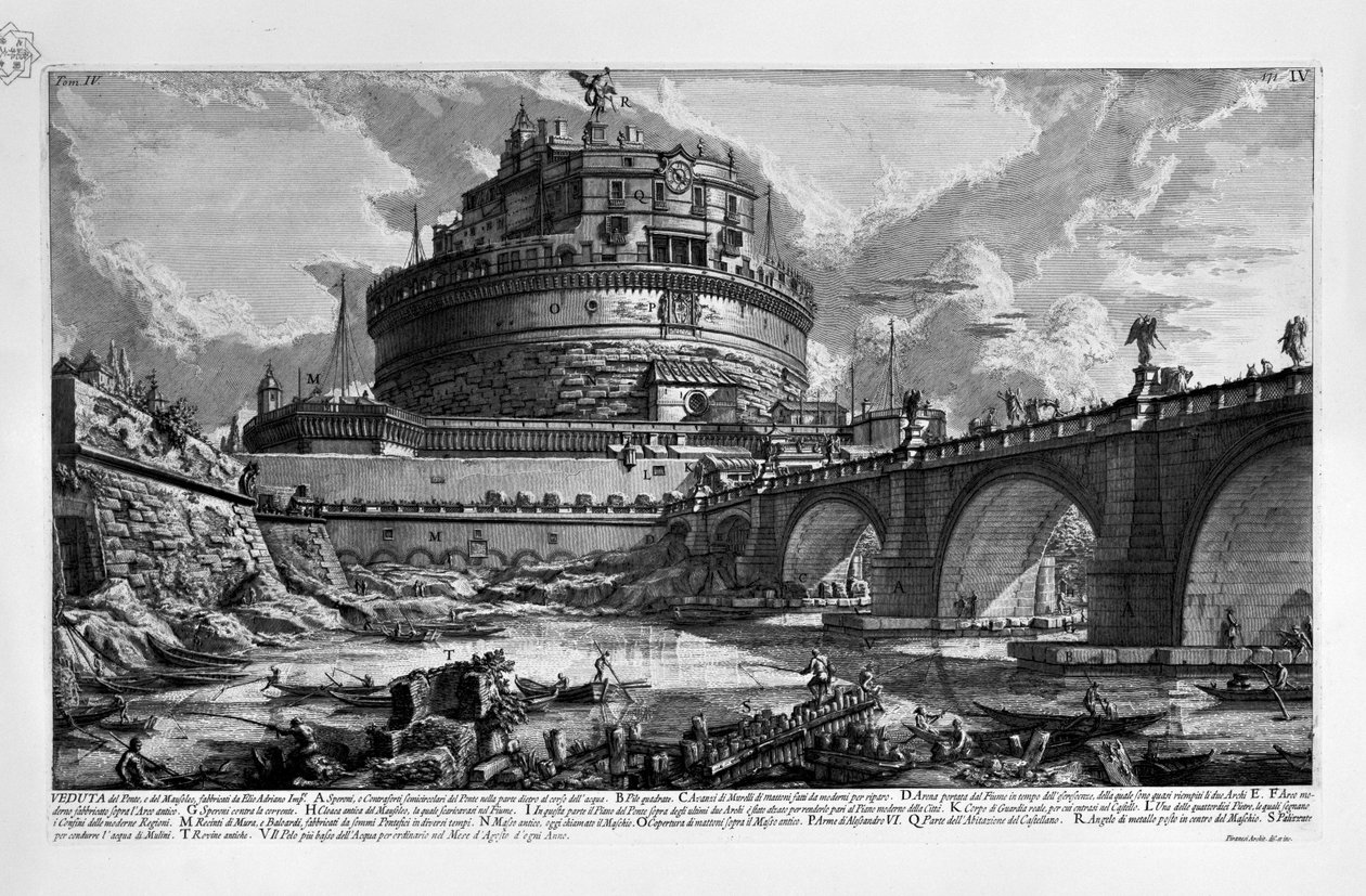 Mausoleum av Hadrian av Giovanni Battista Piranesi