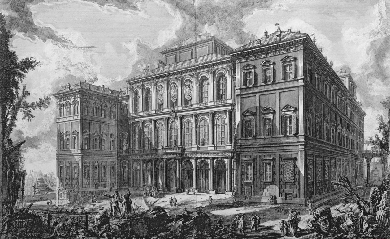 Palazzo Barberini på Quirinale, Roma av Giovanni Battista Piranesi