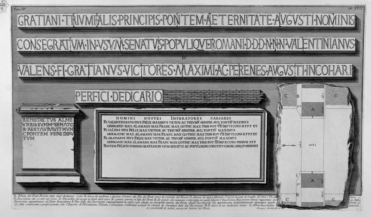 Ferrato -broen av Giovanni Battista Piranesi