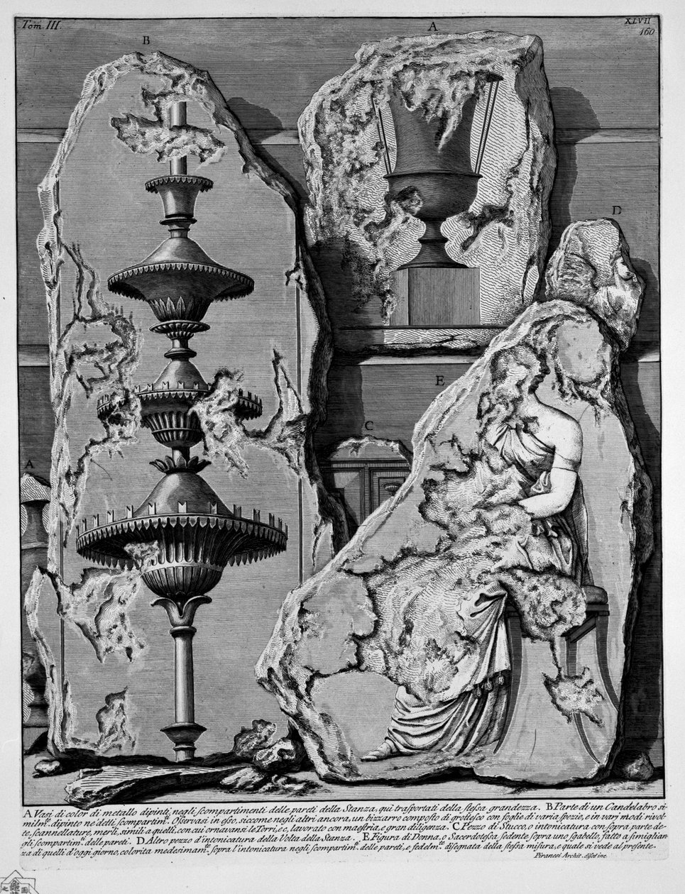 Pyramiden til Caius Cestius av Giovanni Battista Piranesi