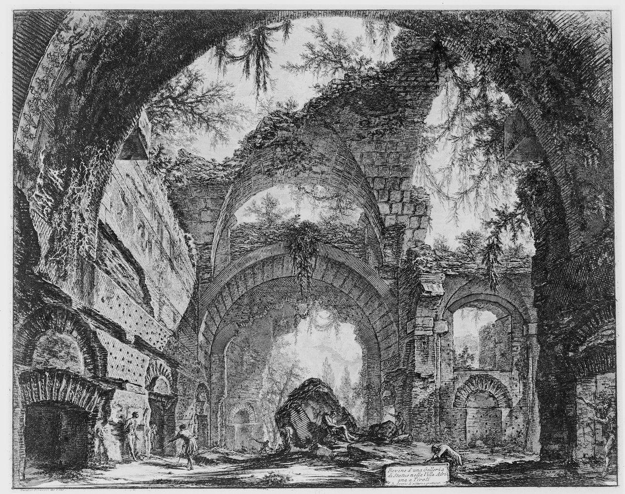 Ødelagt galleri av Villa Adriana i Tivoli av Giovanni Battista Piranesi