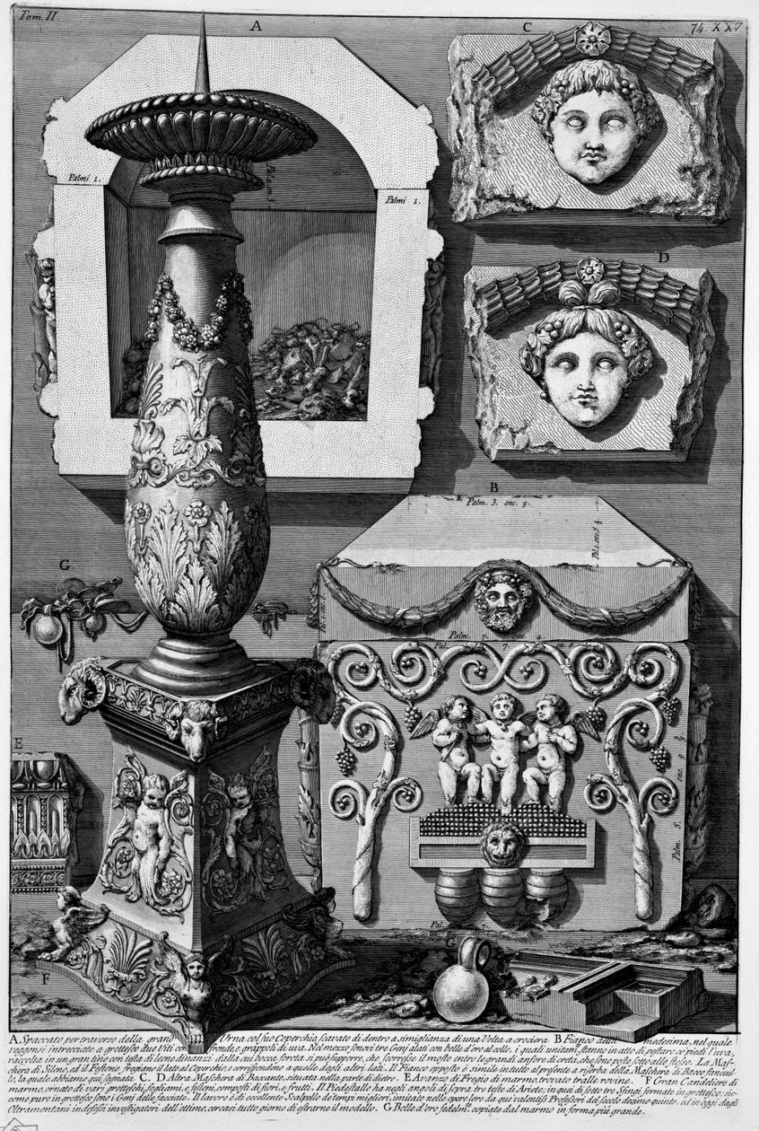 Sarkofag av Constantina av Giovanni Battista Piranesi