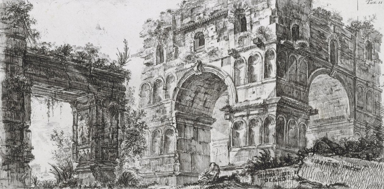 Diana -tempelet av Giovanni Battista Piranesi