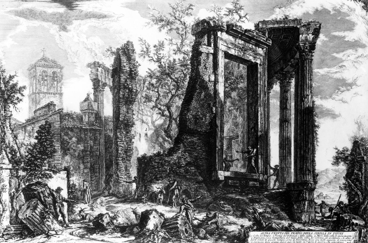 The Temple of Sibyl, Tivoli, fra 