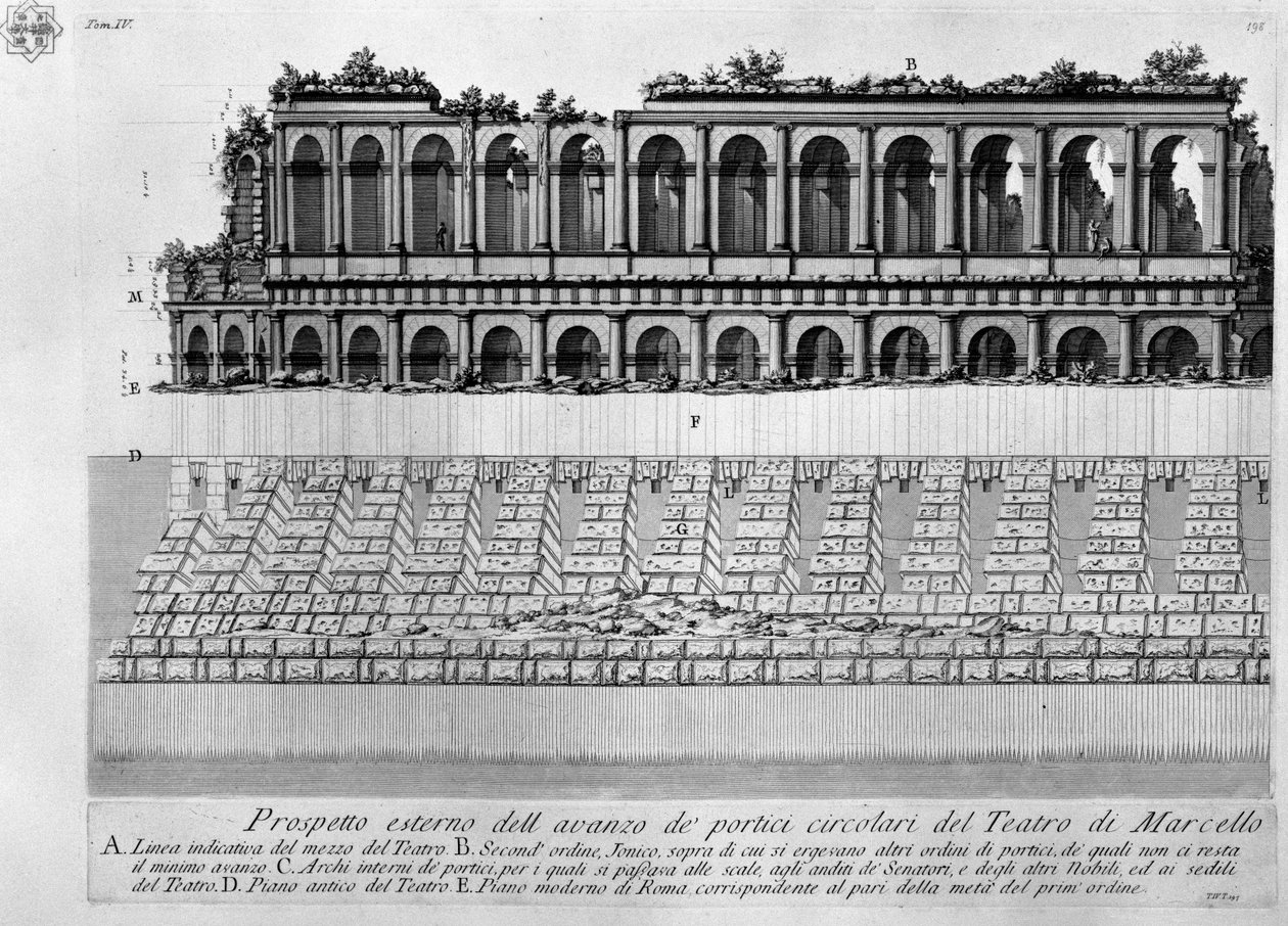 Marcellus teater av Giovanni Battista Piranesi