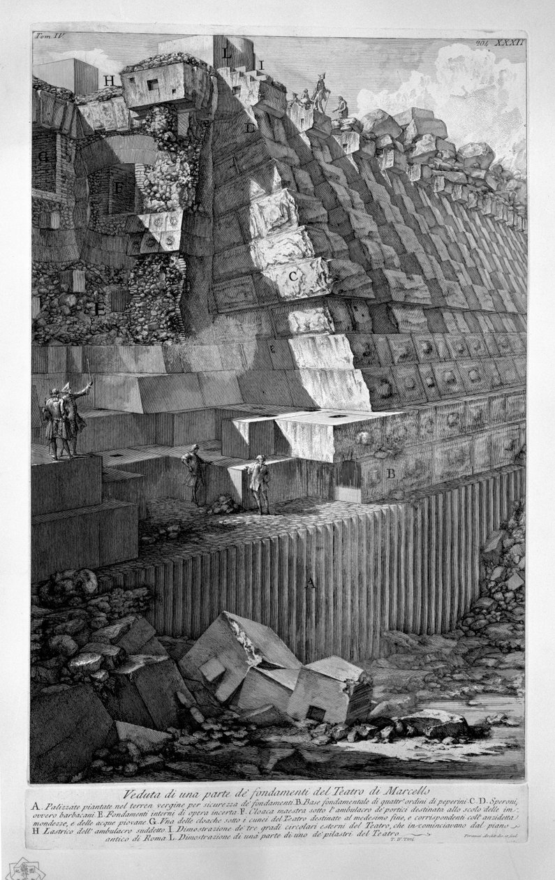 Marcellus teater av Giovanni Battista Piranesi