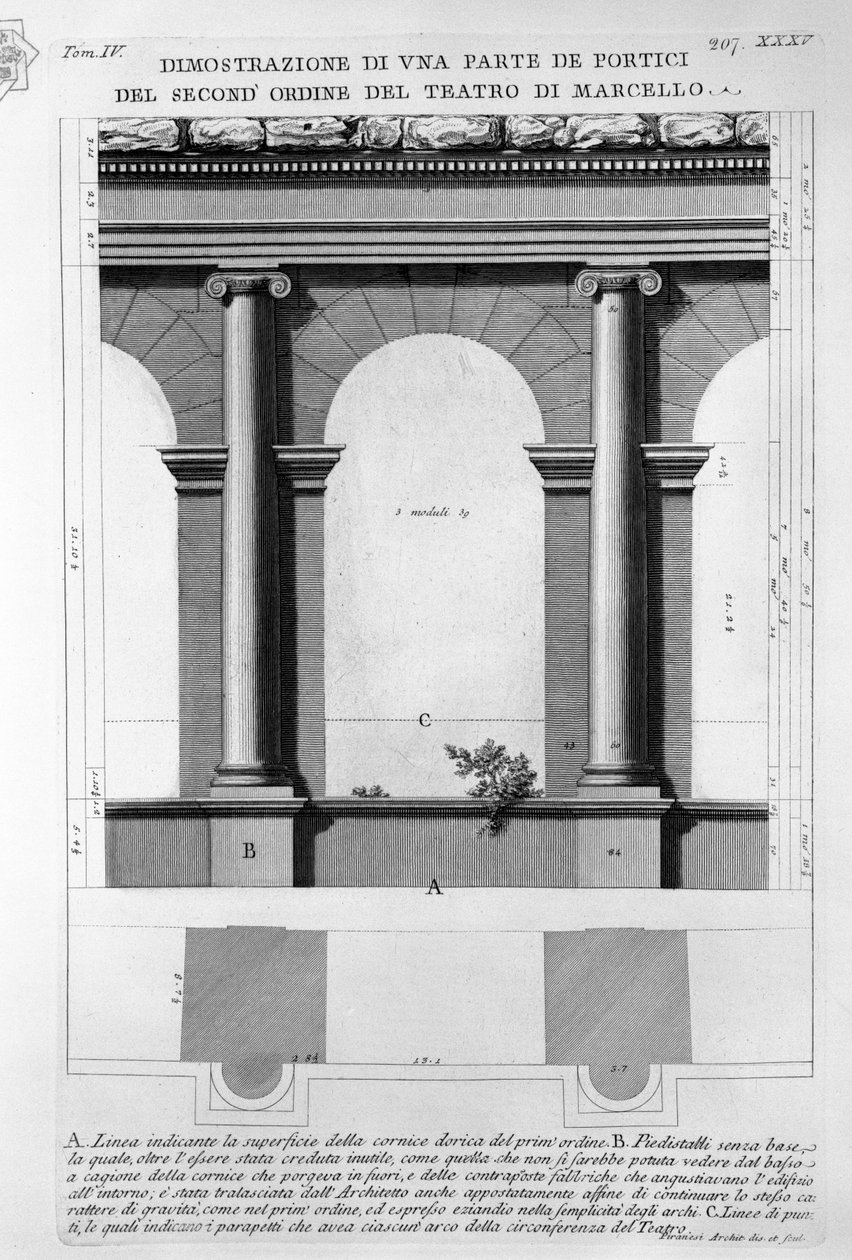 Marcellus teater av Giovanni Battista Piranesi